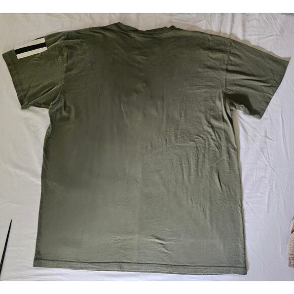 RED CANOE T-Shirt Made in USA Olive Green Short Sleeve Aviation Men's XXL 2XL - Picture 3 of 7